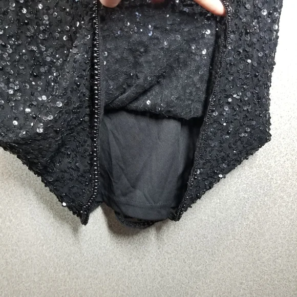 Adrianna Papell |Flutter Sleeve Beaded Dress - Picture 7 of 9